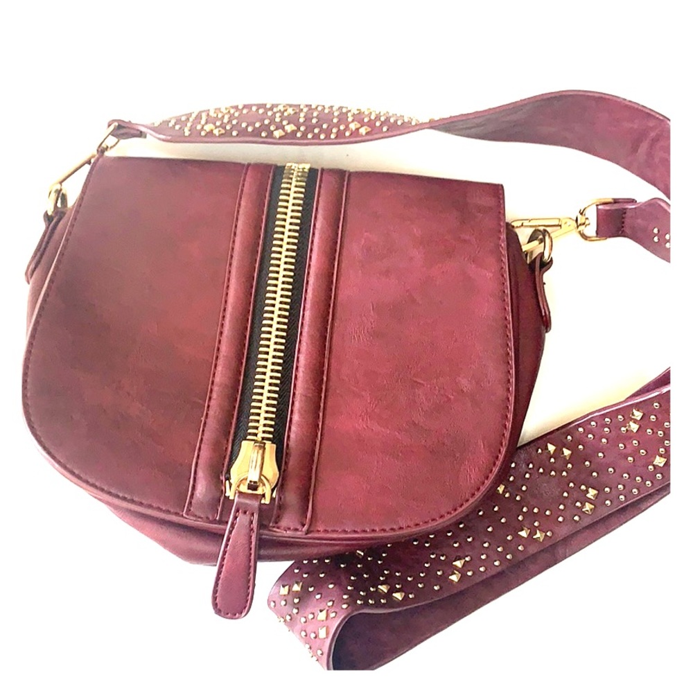 Maroon cross body bag